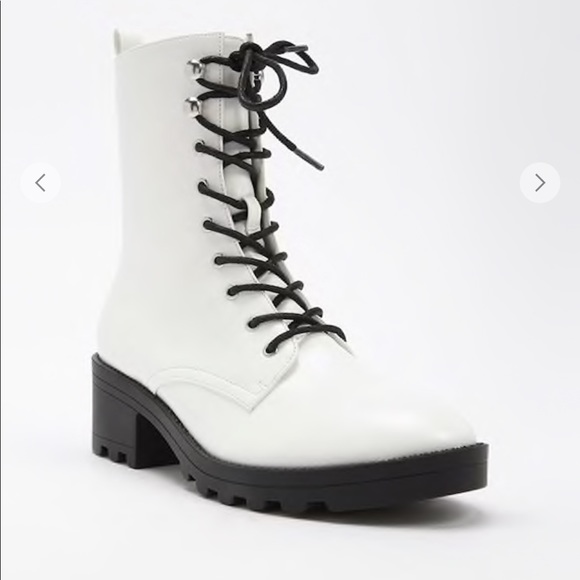 faux leather combat boots forever 21